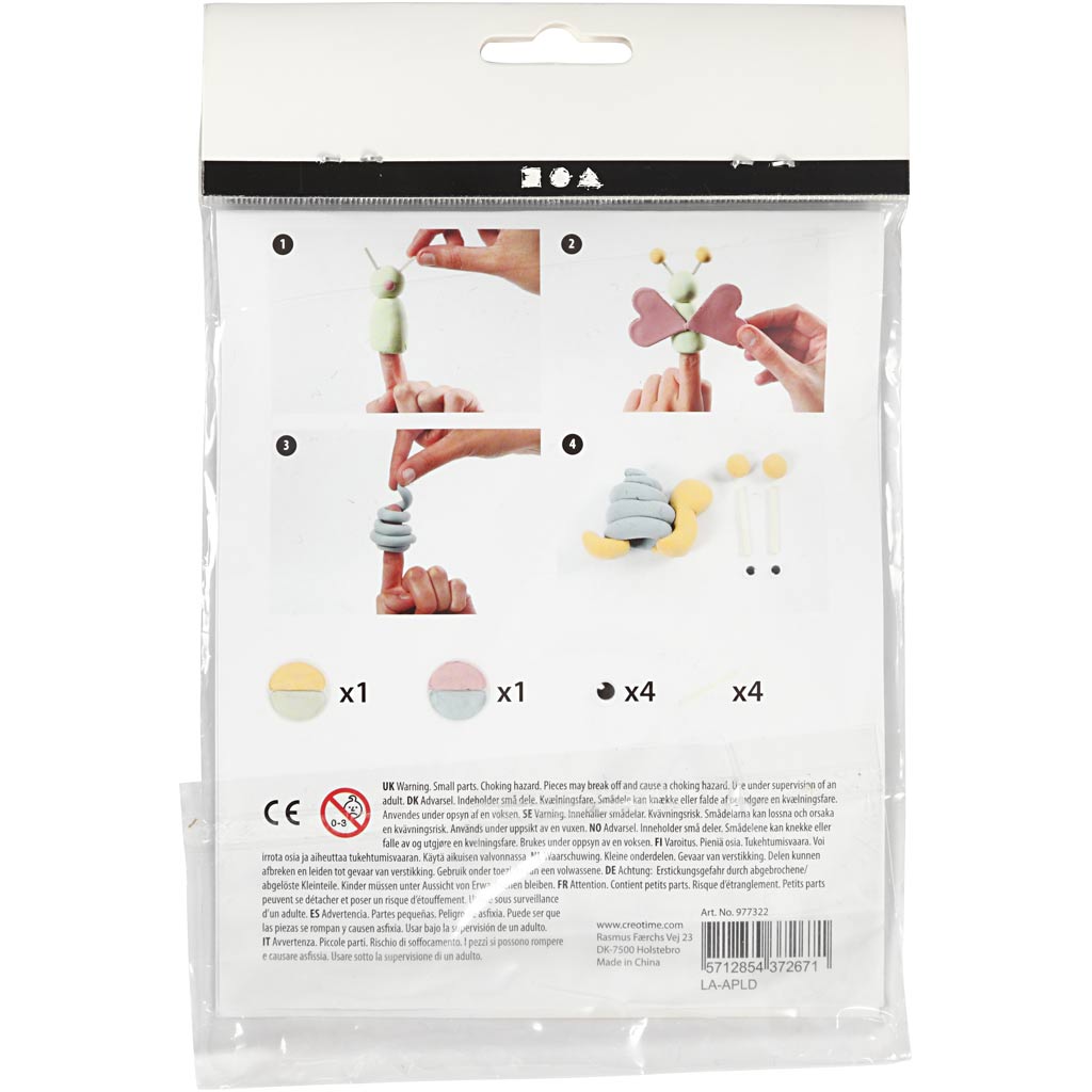 Product packaging with assembly instructions and branding on a white background