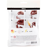 Product packaging with step-by-step instructions on how to craft finger puppets.