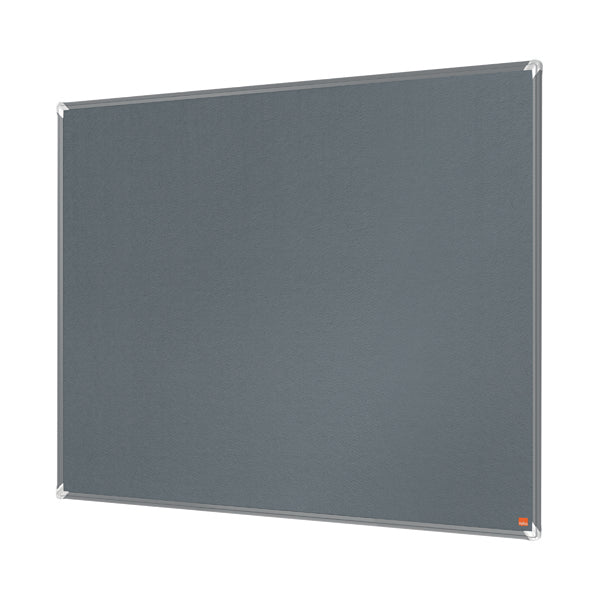Nobo Premium Plus Felt Notice Board 600 x 450mm Grey 1915194
