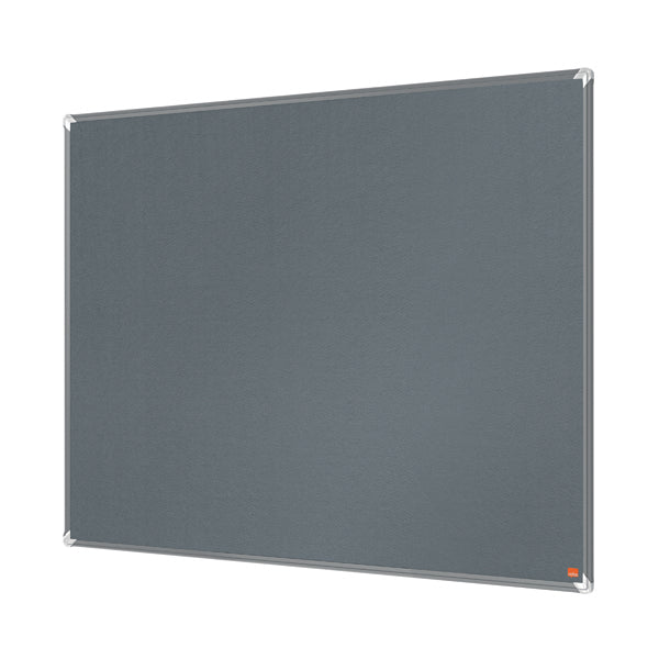 Nobo Premium Plus Felt Notice Board 900 x 600mm Grey 1915195