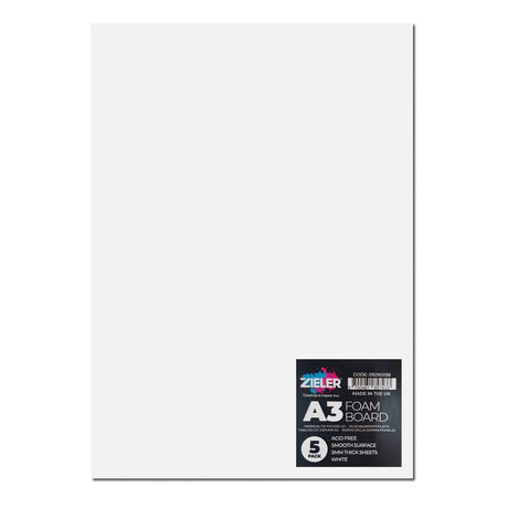 Zieler A3 White Foam Board (5 Sheets)