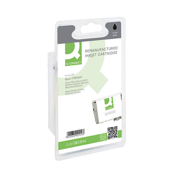 Q-Connect Epson T1291 Remanufactured Black Inkjet Cartridge C13T12914011 / T129140