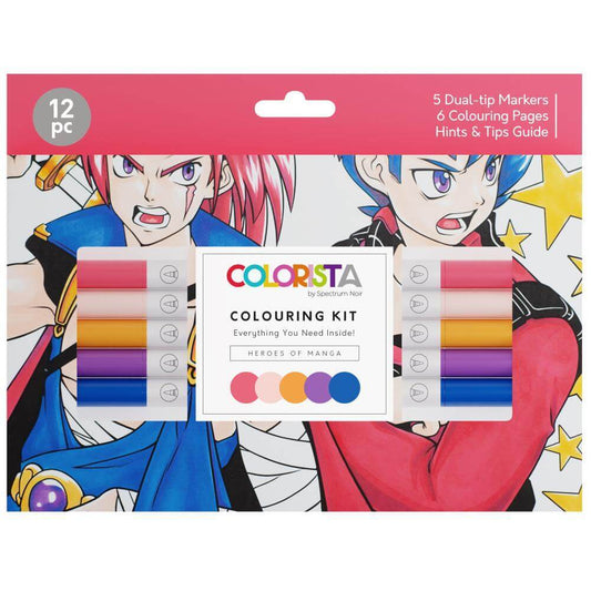 Colorista - Colouring Kit - Heroes of Manga 12pc