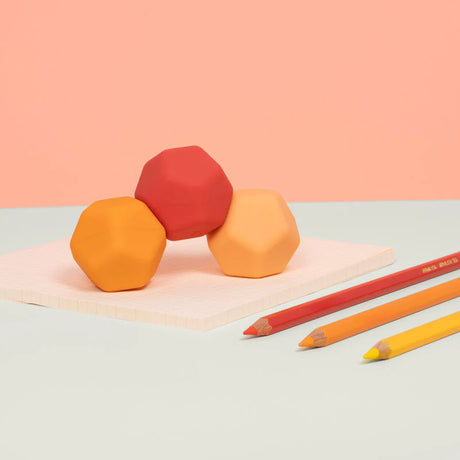 Speks Odds Silicone Fidget Magnets - Orange Planes (3 Pack)