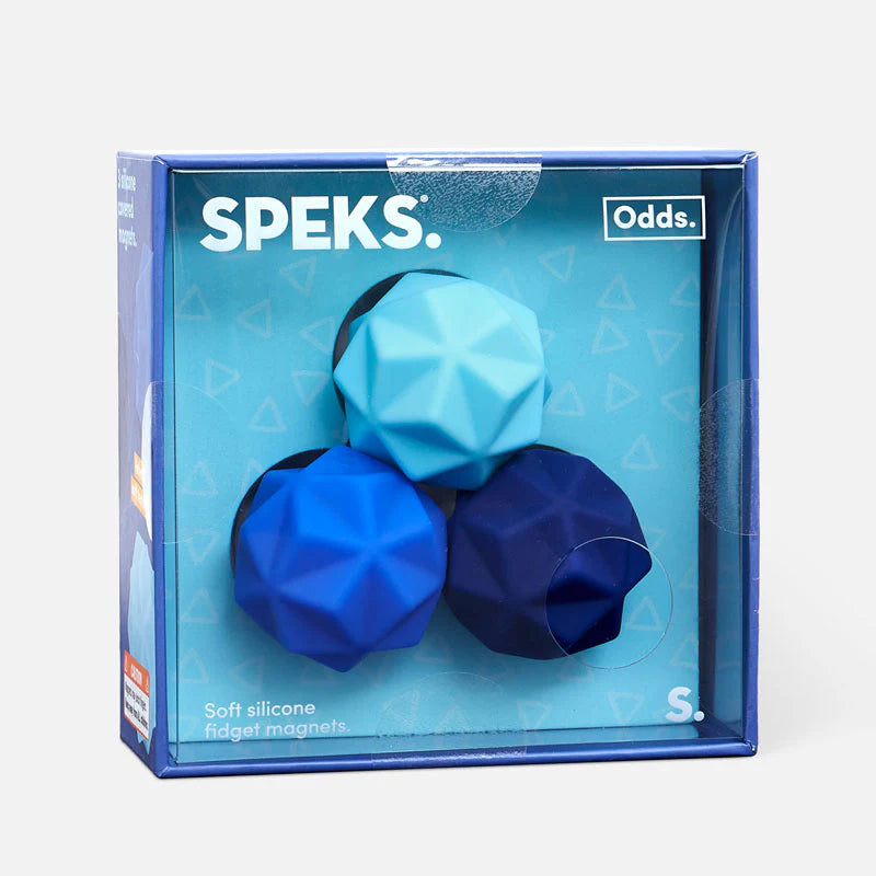 Speks Odds Silicone Fidget Magnets - Blue Peaks (3 Pack)