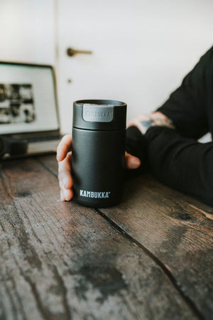 Kambukka Olympus 300ml Tumbler Travel Mug - Jet Black