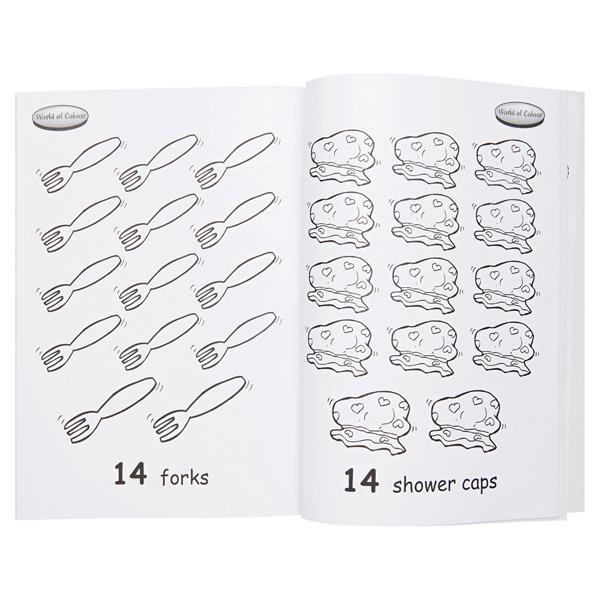 World of Colour A4 96pg Colouring Book - Number Fun