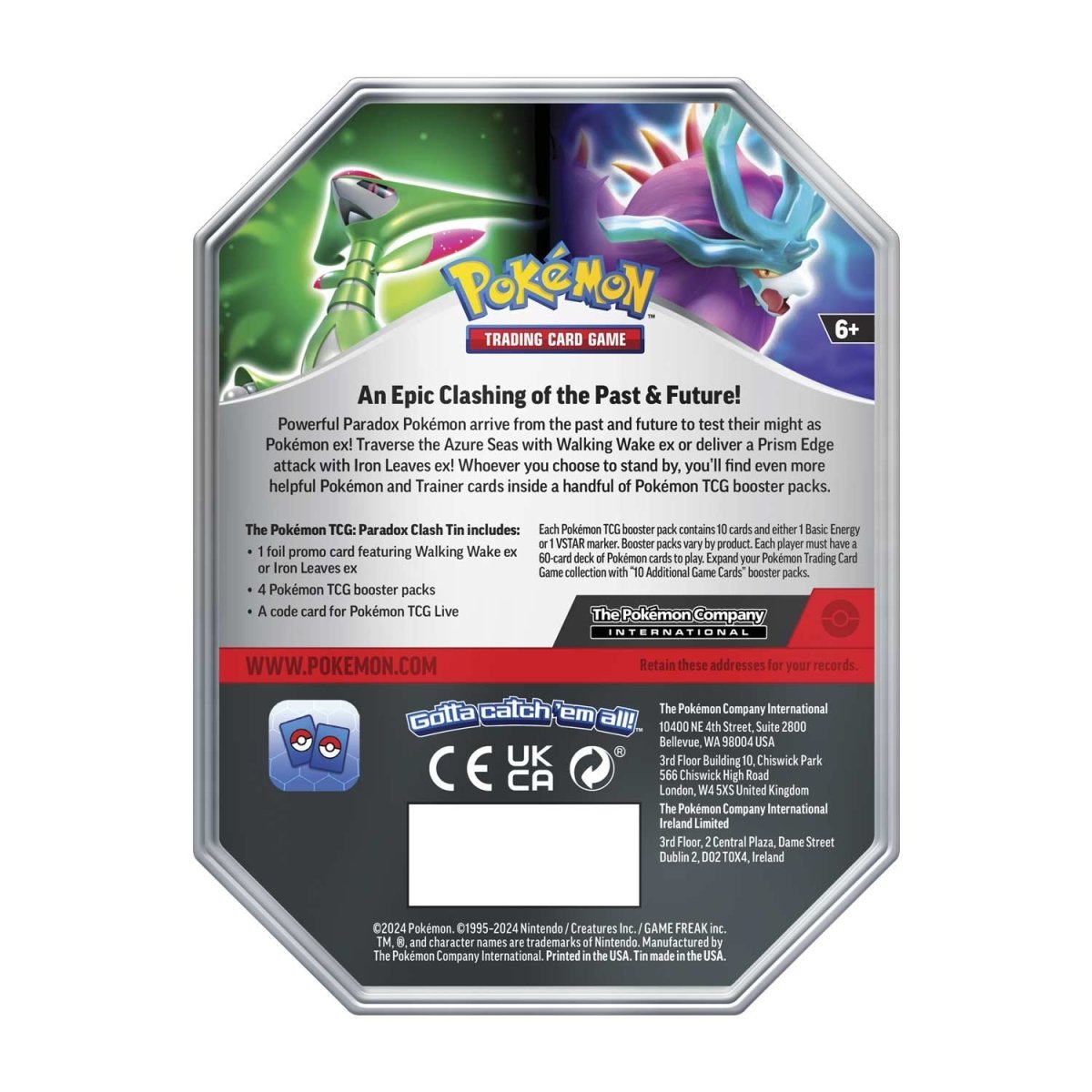 Pokémon Trading Card Games: V6 Paradox Clash Tin