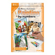 Royal & Langnickel 'Painting by Numbers' kit packaging, featuring orange and white design with cat-themed illustrations and a hand holding a paintbrush.