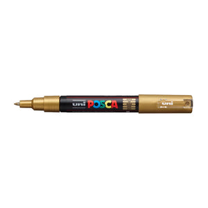 uni Posca PC-1M Extra Fine Bullet Tip Paint Marker Gold