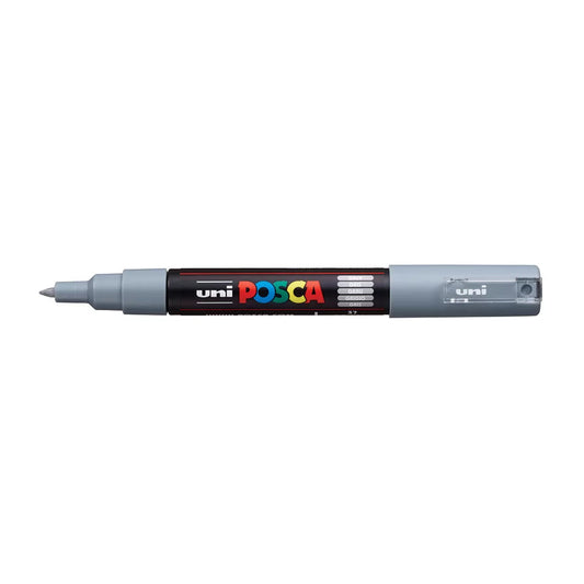uni Posca PC-1M Extra Fine Bullet Tip Paint Marker Grey