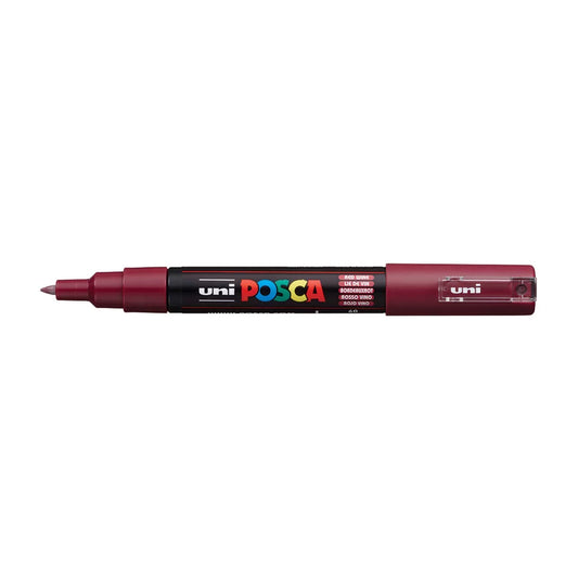 uni Posca PC-1M Extra Fine Bullet Tip Paint Marker Red Wine