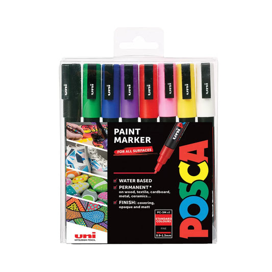 POSCA Paint Marker PC-3M Starter Pack 8 Standard Colours