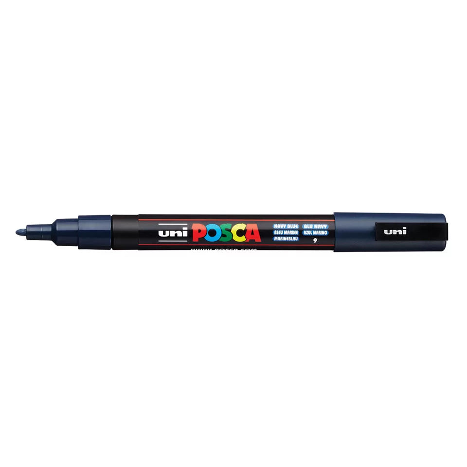 uni Posca Marker PC-3M Fine Bullet Tip Paint Marker Navy Blue