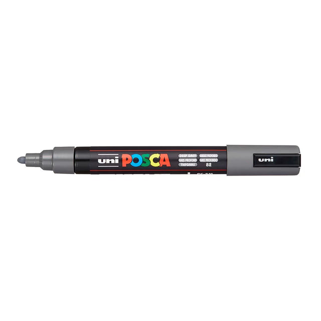 Posca PC-5M Medium Bullet Tip Paint Marker Deep Grey