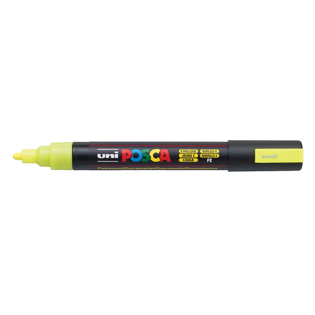 uni Posca PC-5M Medium Bullet Tip Paint Marker Fluorescent Yellow