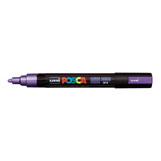 uni Posca PC-5M Medium Bullet Tip Paint Marker Metallic Violet