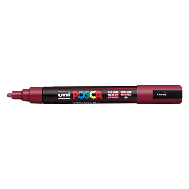 uni Posca Marker PC-5M Medium Bullet Tip Paint Marker Red Wine
