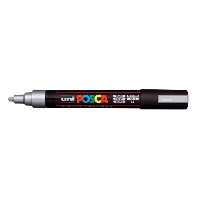 Posca PC-5M Medium Bullet Tip Paint Marker Silver