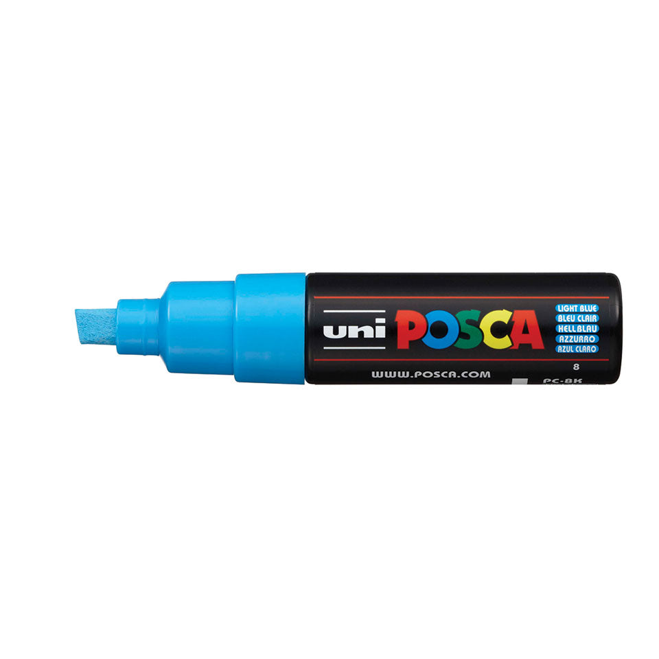 uni Posca PC-8K Broad Chisel Tip Paint Marker Light Blue