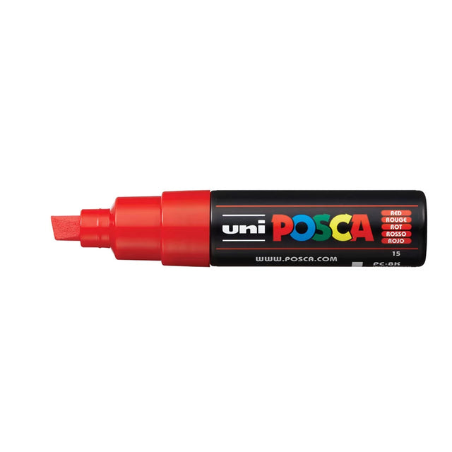 uni Posca Pc-8K Broad Chisel Tip Paint Marker Red