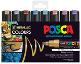 Posca PC-8K Marker Wallet Of 8 Metallic Colours
