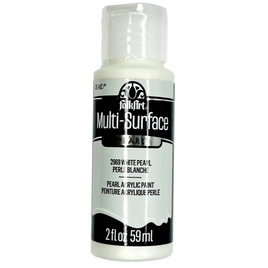 FolkArt Multi-Surface Acrylic 59ml - White Pearl