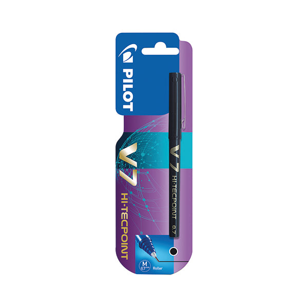 Pilot V7 Hi-Tecpoint Rollerball Pen Black (Pack of 12) 101101201