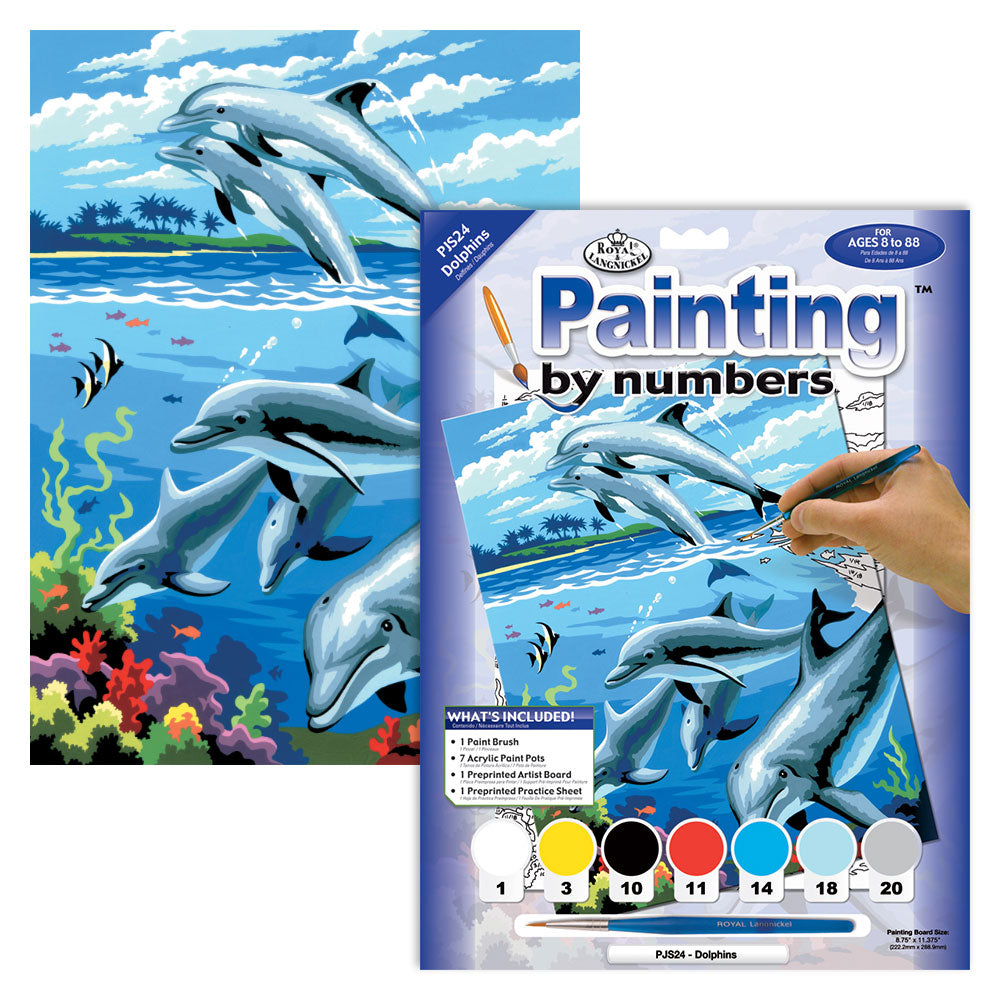 Paint By Numbers Junior Small - Dolphins