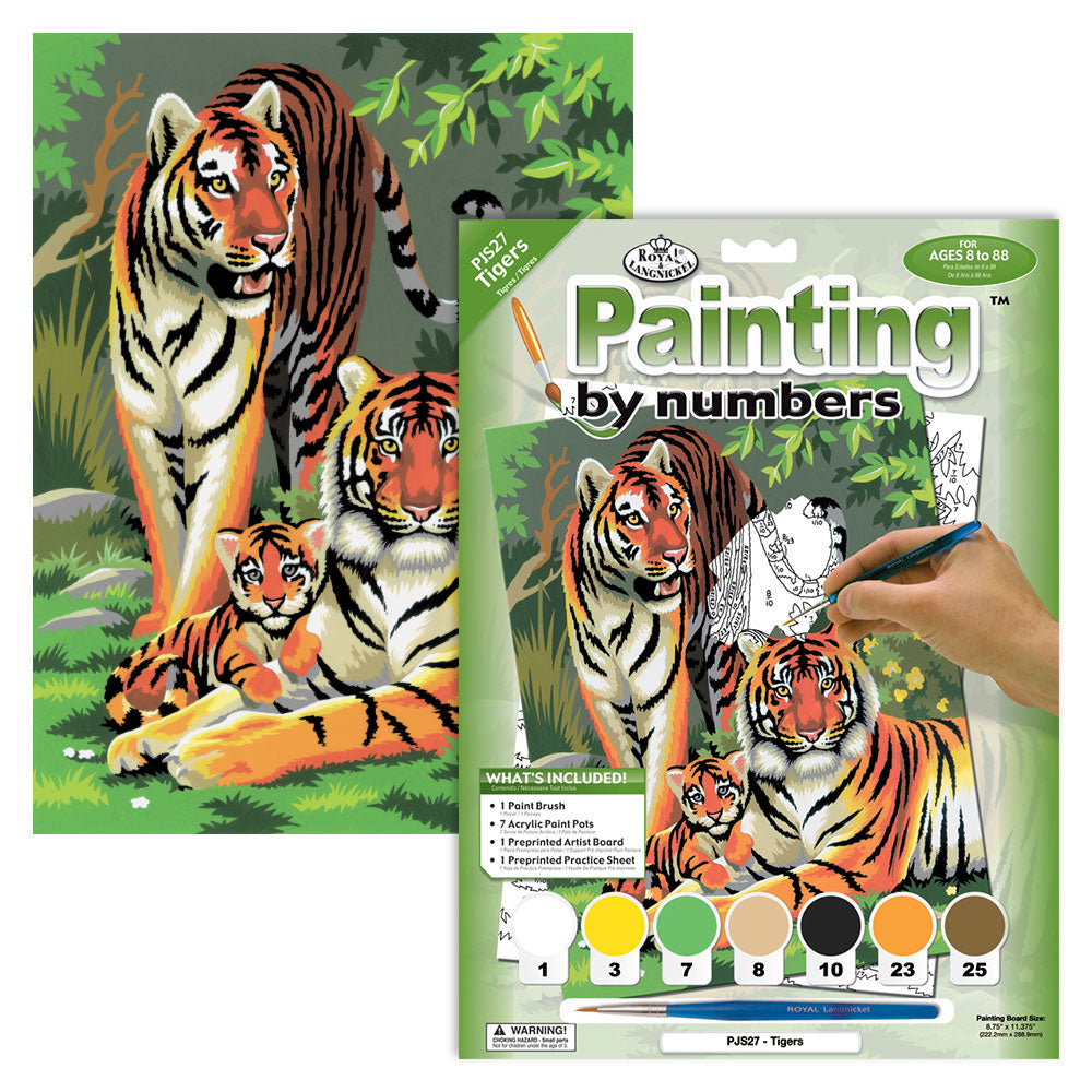 Paint By Numbers Junior Small - Tigers