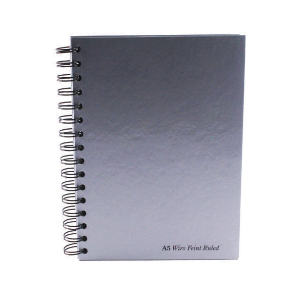 Pukka Pad Silver Ruled Wirebound Notebook 160 Pages A5 (Pack of 5) WRULA5