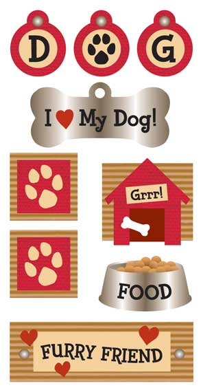 Essentials Sticker Sheet - I Love My Dog