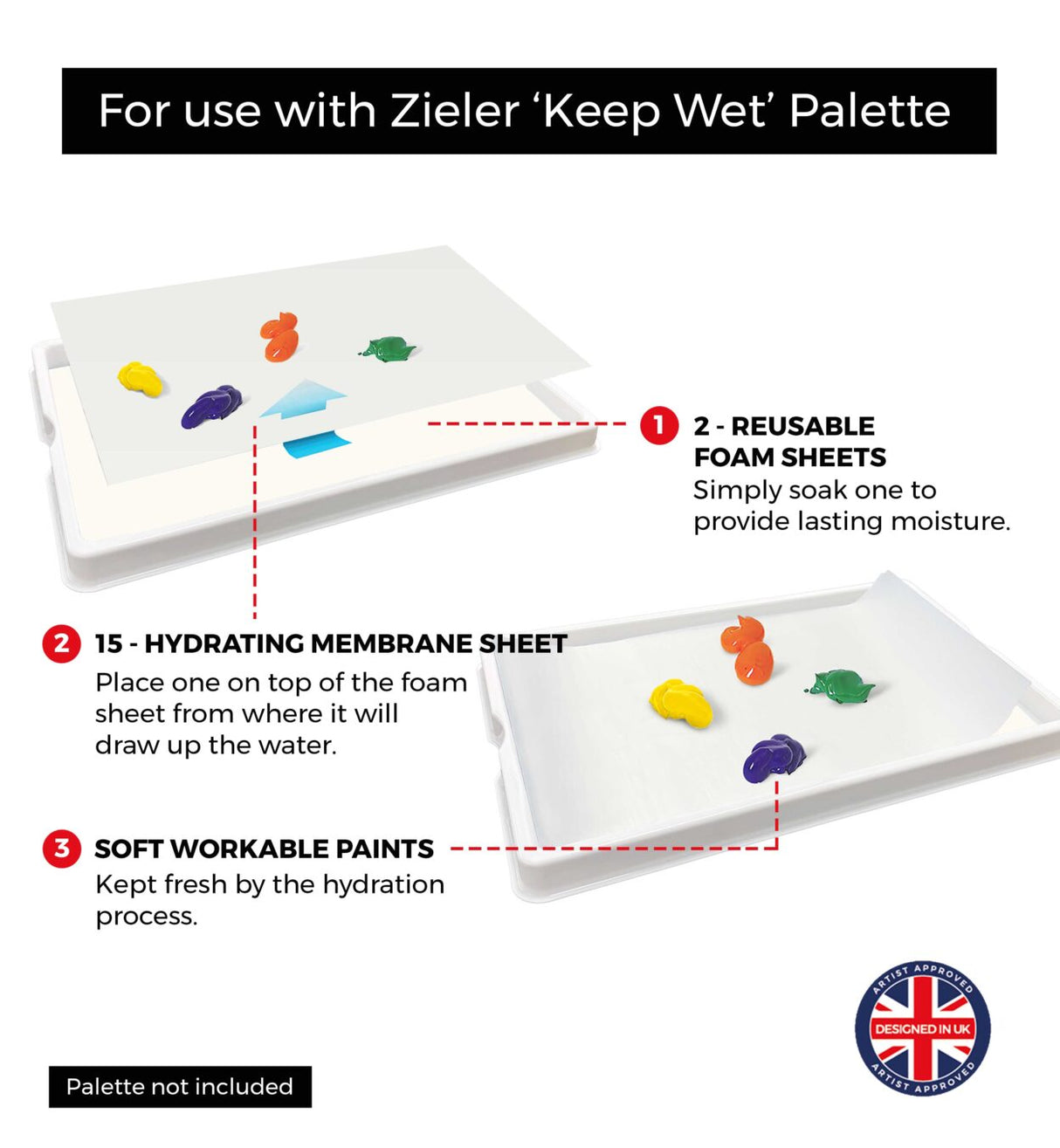 Zieler ‘Keep Wet’ Palette Refill Pack