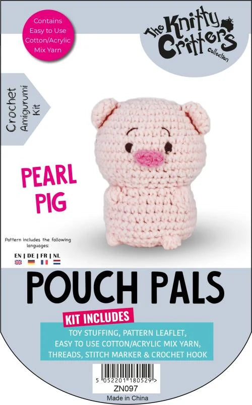 Knitty Critters Pouch Pals - Pearl Pig