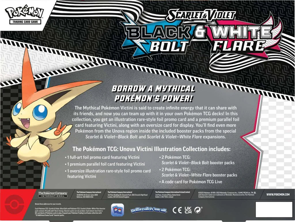 Pokémon TCG - Black Bolt & White Flare Unova Victini Illustration Collection