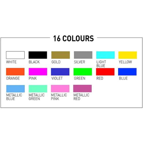 Posca PC-1M Extra Fine Tip Paint Marker Set of 16 Standard Colours