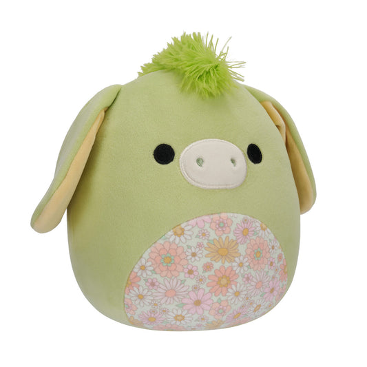 Squishmallows 7.5 Inch Juniper Green Donkey Floral Belly