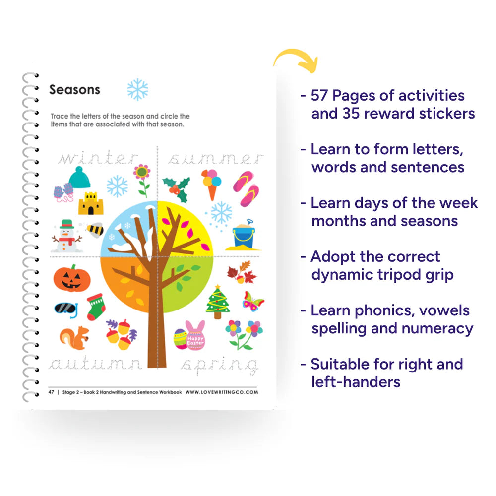 Cursive Handwriting & Alphabet Practice Stage 2 Book 2: Ages 6-9