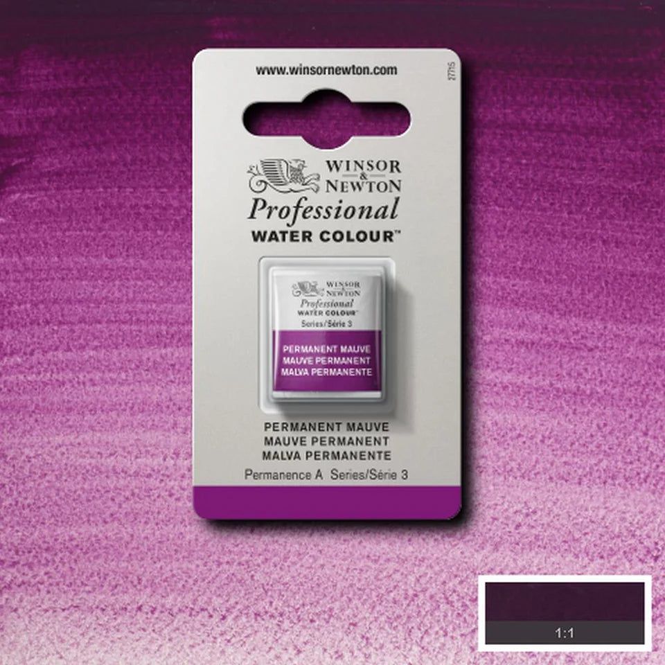 Professional Watercolour Series 3 Half Pan - Permanent Mauve