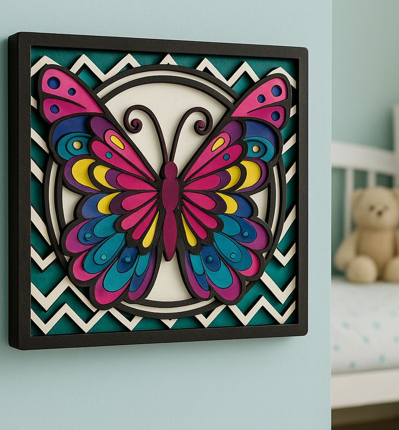 Splat Planet Wood Art Kit - Butterfly