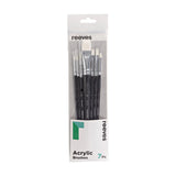 Reeves Acrylic Short Handle Brushes (Pack of 7)