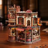 ROKR Music Box Wooden 3D Puzzle - Dream Coffee Factory