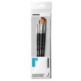 Reeves Watercolour Short Handle Brushes (4 Pack)