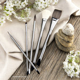 Zen 5 Piece Long Handle Watercolour Stroke Brush Set