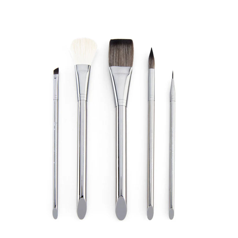Zen 5 Piece Long Handle Watercolour Stroke Brush Set