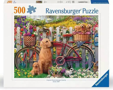 500 Piece Jigsaw Puzzle - Cute Dogs in the Garden