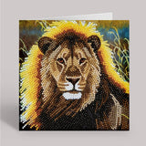 Crystal Art Card Kit 18x18cm - Resting Lion