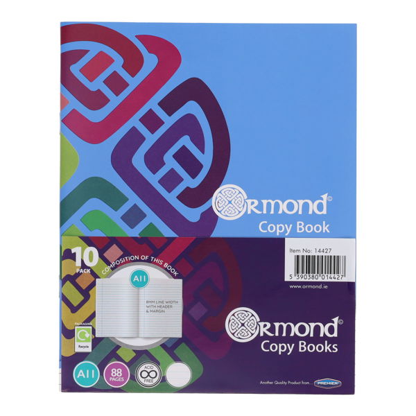 Ormond 88pg A11 Exercise Copy Books (10 Pack)