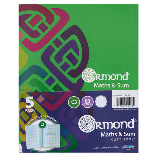 Ormond C3 Sum Copy 88 Pages – 5 Copies Per Pack