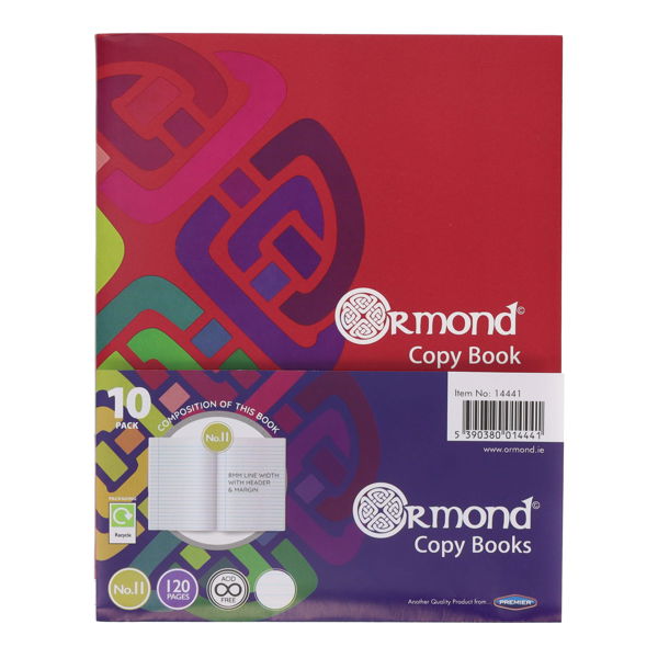 Ormond 120pg No.11 Exercise Copy Books (10 Pack)
